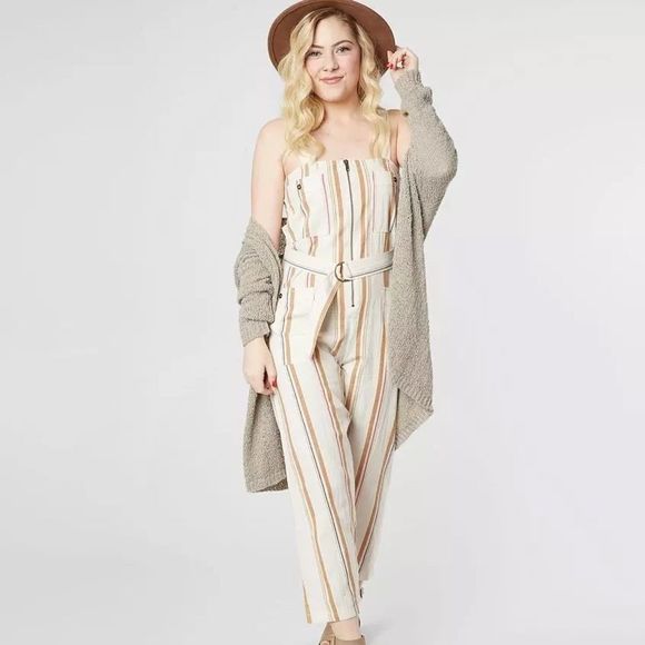 Billabong Light The Night Striped Jumpsuit Small - Picture 3 of 7